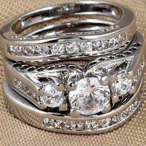 NWT 925 Sterling Silver wedding set